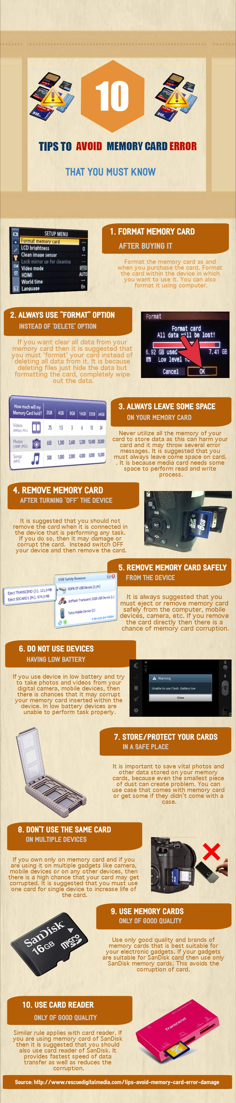 Prevent Memory Card Error