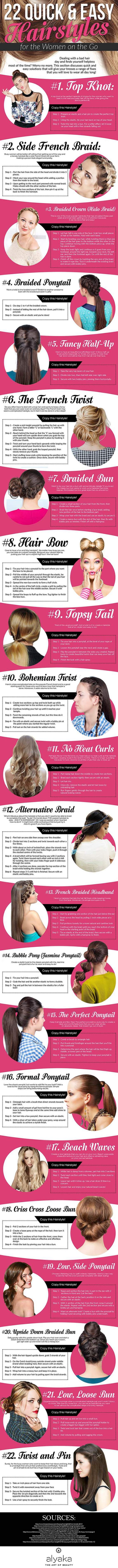 22 Easy Hairstyles