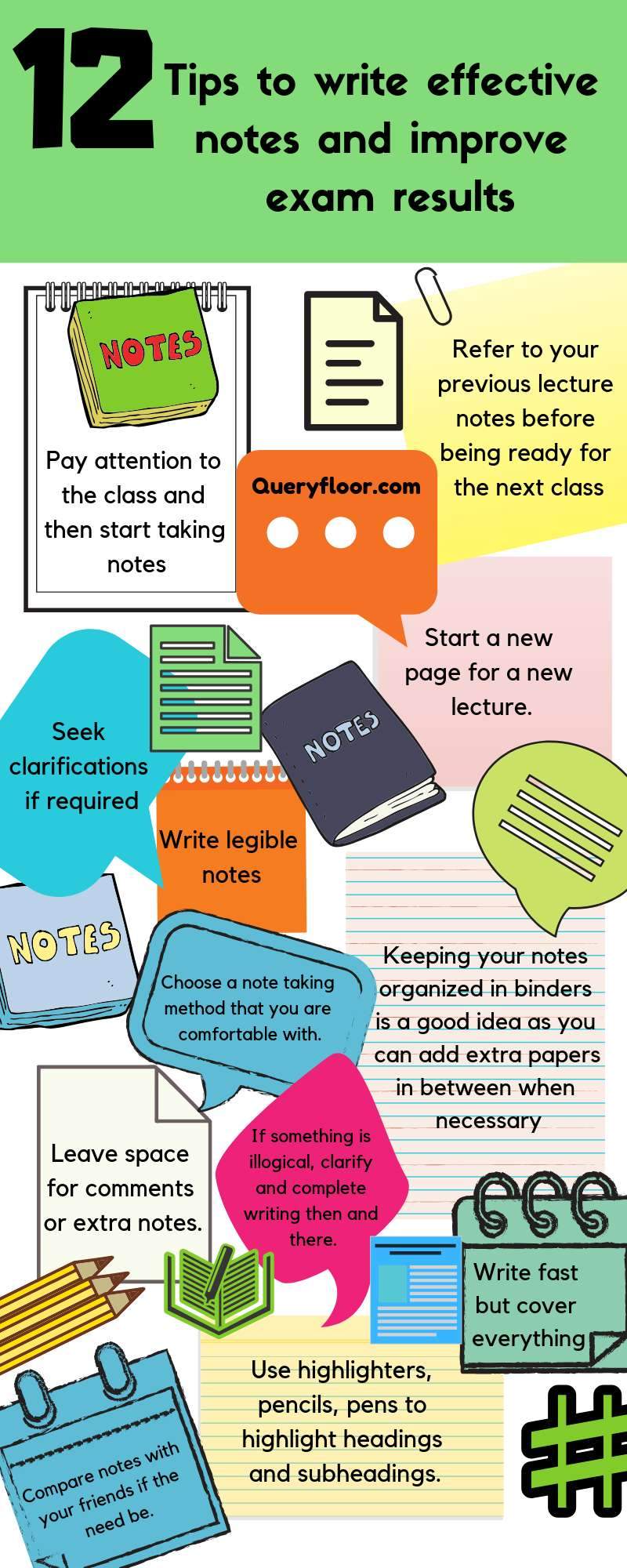12 Tips to write effective notes and improve exam results