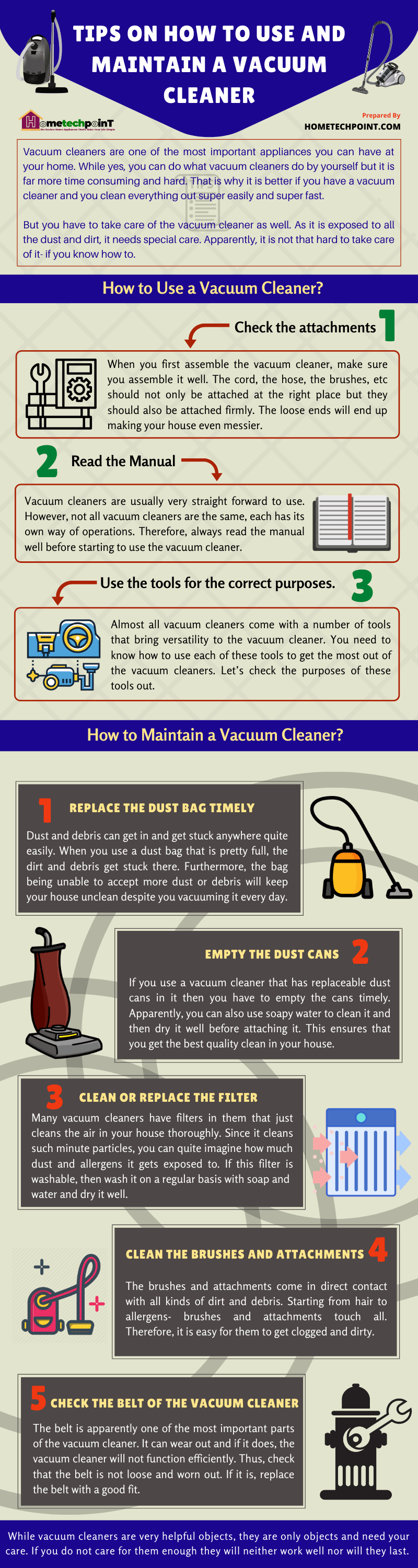 Tips on How to Use and Maintain Vacuum Cleaner