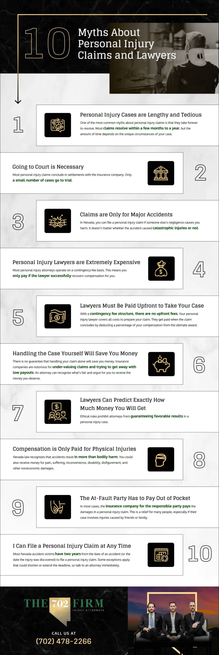 Myths About Personal Injury Claims and Lawyers
